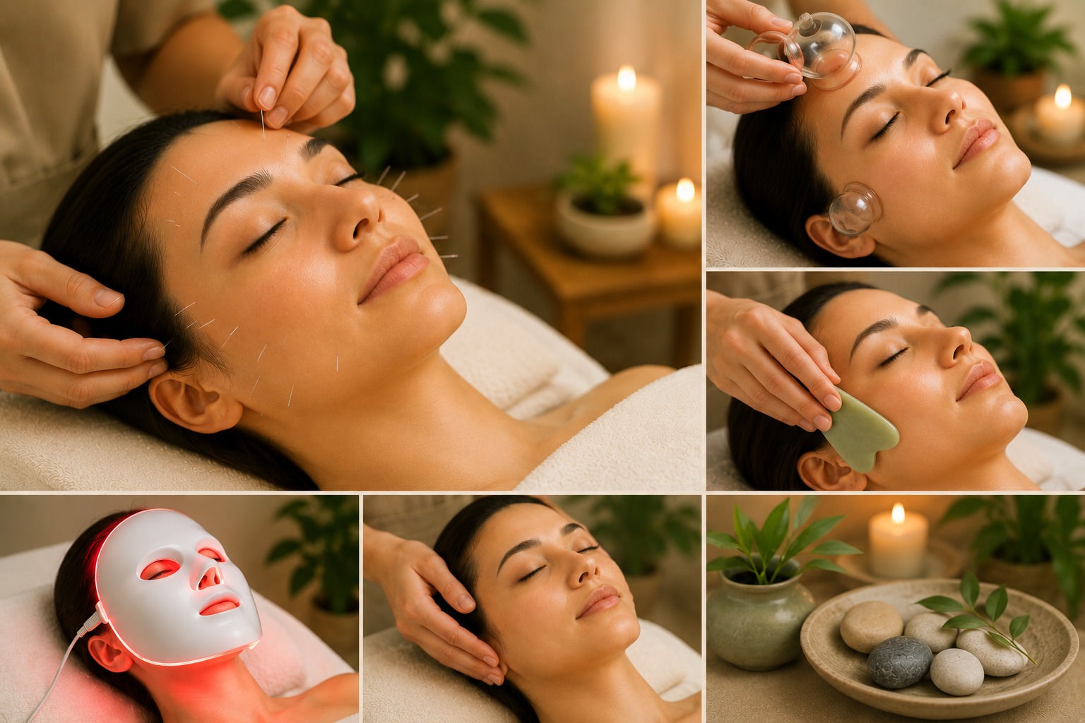 PurnaZen Lift facial rejuvenation treatments collage